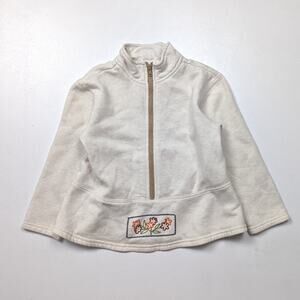 Vintage Gymboree Sweatshirt Girls Size Large 4-5T Beige Embroidered Pullover